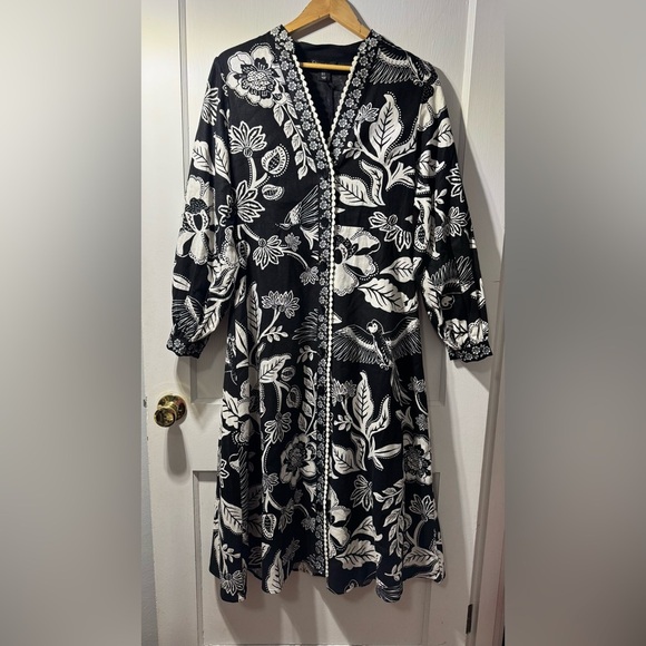Christian Lacroix Dresses & Skirts - NWT Christian Lacroix Boho Black and White Floral Women's Dress